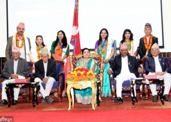 राष्ट्रिय जनमुक्ति पार्टी स्याङजाको पाचौ जिल्ला अधिवेशनवाट वम लामीछाने पुन: अध्यक्ष