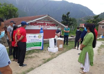 रोटरी क्लब अफ वालिङको तर्फबाट कालीगण्डकीलाई सहयोग