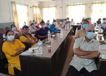 कोभिड प्रभावितलाई उद्यमी बनाउन वालिङमा सञ्चालन गरिएको परियोजनाको समिक्षा