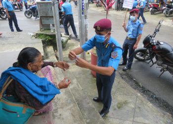 स्याङ्जामा प्रहरीद्वारा कोभिड-१९ विरूद्ध सचेतनामूलक कार्यक्रम सञ्चालन