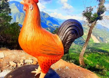 स्याङ्जाको कालीगण्डकीमा ठाउँको नाम अनुरुप भालेको प्रतिमा निर्माण