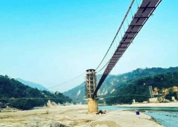 तीन जिल्लाको संगमस्थल रिडीको तीनमुखे पुल निर्माण अन्तिम चरणमा